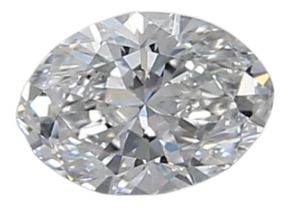 0.44 Carat F VVS2 Oval Lab Diamond Cheap