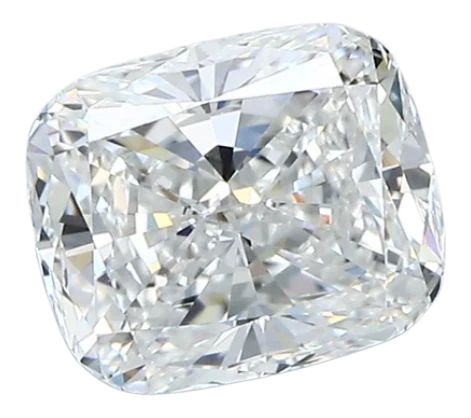 1.31 Carat F VVS1 Elongated Cushion Natural Diamond on Sale