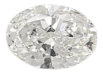 0.43 Carat F VVS2 Oval Lab Diamond Hot on Sale