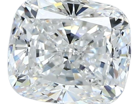 1.71 Carat E VVS2 Cushion Natural Diamond For Sale