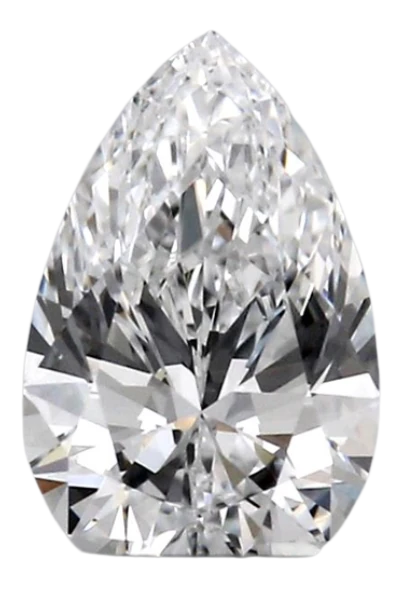 0.42 Carat D VVS1 Pear Lab Diamond For Sale