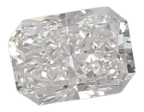 0.45 Carat E VVS2 Radiant Lab Diamond For Sale