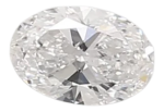 0.41 Carat E VVS2 Oval Lab Diamond For Sale