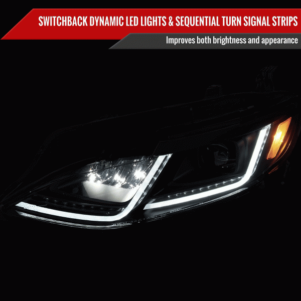 Spec-D Projector Headlights Chevy Malibu (2019-2024) Switchback w  Sequential LED Turn Signals on Sale