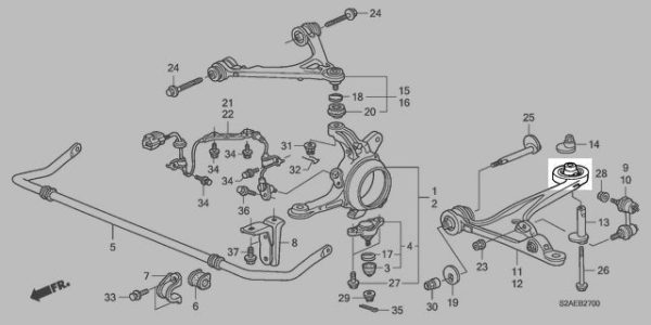 Ballade Sports Spherical Bearing Kit Honda S200 (2000-2009) Front Lower Compliance Online now