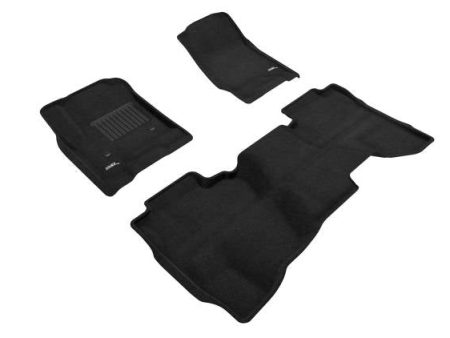 3D MAXpider Floor Mats Chevy Silverado 1500 (14-18) 1500 LD (2019) Double Cab All-Weather Elegant Series - Complete Set Hot on Sale