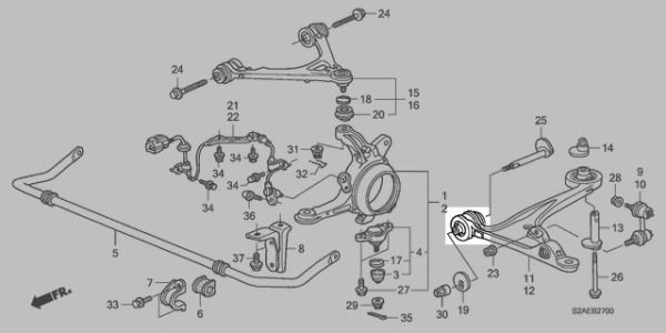 Ballade Sports Solid Bushing Kit Honda S200 (00-09) Rear Lower Front Control Arm Hot on Sale