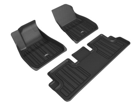 3D MAXpider Floor Mats Tesla Model 3 (20-23) All-Weather Elitect Series - Complete Set Hot on Sale