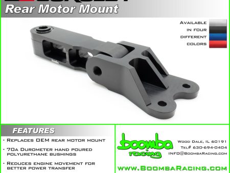 Boomba Racing Motor Mount Toyota GR Corolla (Rear) Black Blue Red or Raw Aluminum Sale