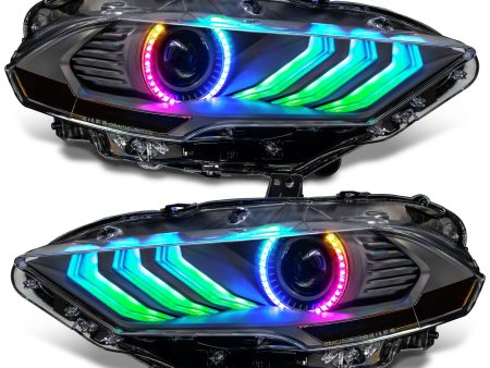 Oracle LED Projector Headlights Ford Mustang S550 (2018-2023) Sequential Dynamic ColorSHIFT RGB - 8204-332 Online Hot Sale