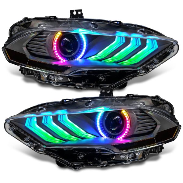 Oracle LED Projector Headlights Ford Mustang S550 (2018-2023) Sequential Dynamic ColorSHIFT RGB - 8204-332 Online Hot Sale