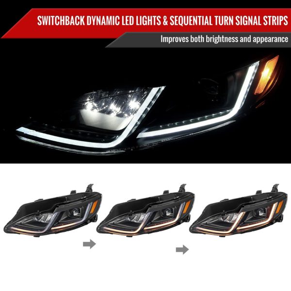 Spec-D Projector Headlights Chevy Malibu (2019-2024) Switchback w  Sequential LED Turn Signals on Sale