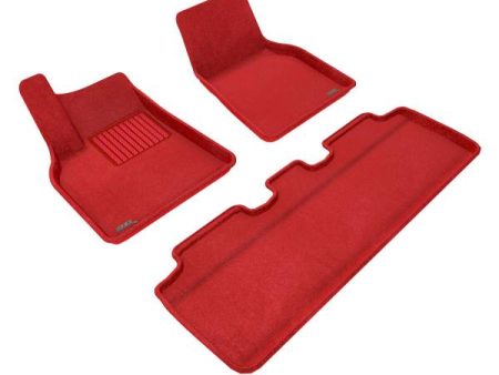 3D MAXpider Floor Mats Tesla Model Y 5 Seater (22-24) Premium Perfect Fit Carpet Series - Complete Set For Cheap