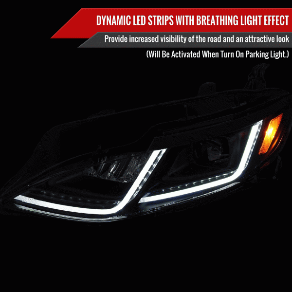 Spec-D Projector Headlights Chevy Malibu (2019-2024) Switchback w  Sequential LED Turn Signals on Sale